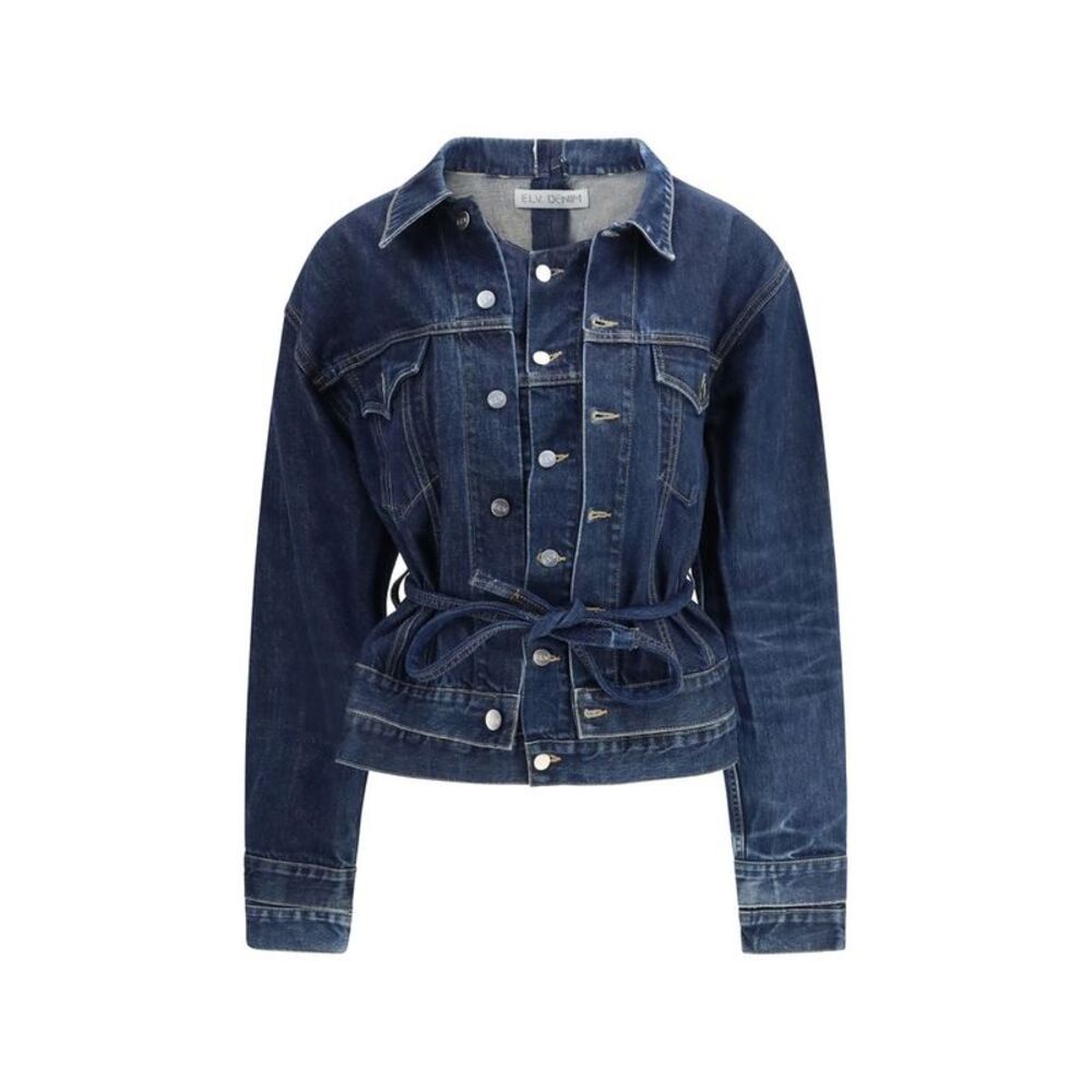E.L.V. DENIM Blue Cotton Denim Women's Jacket